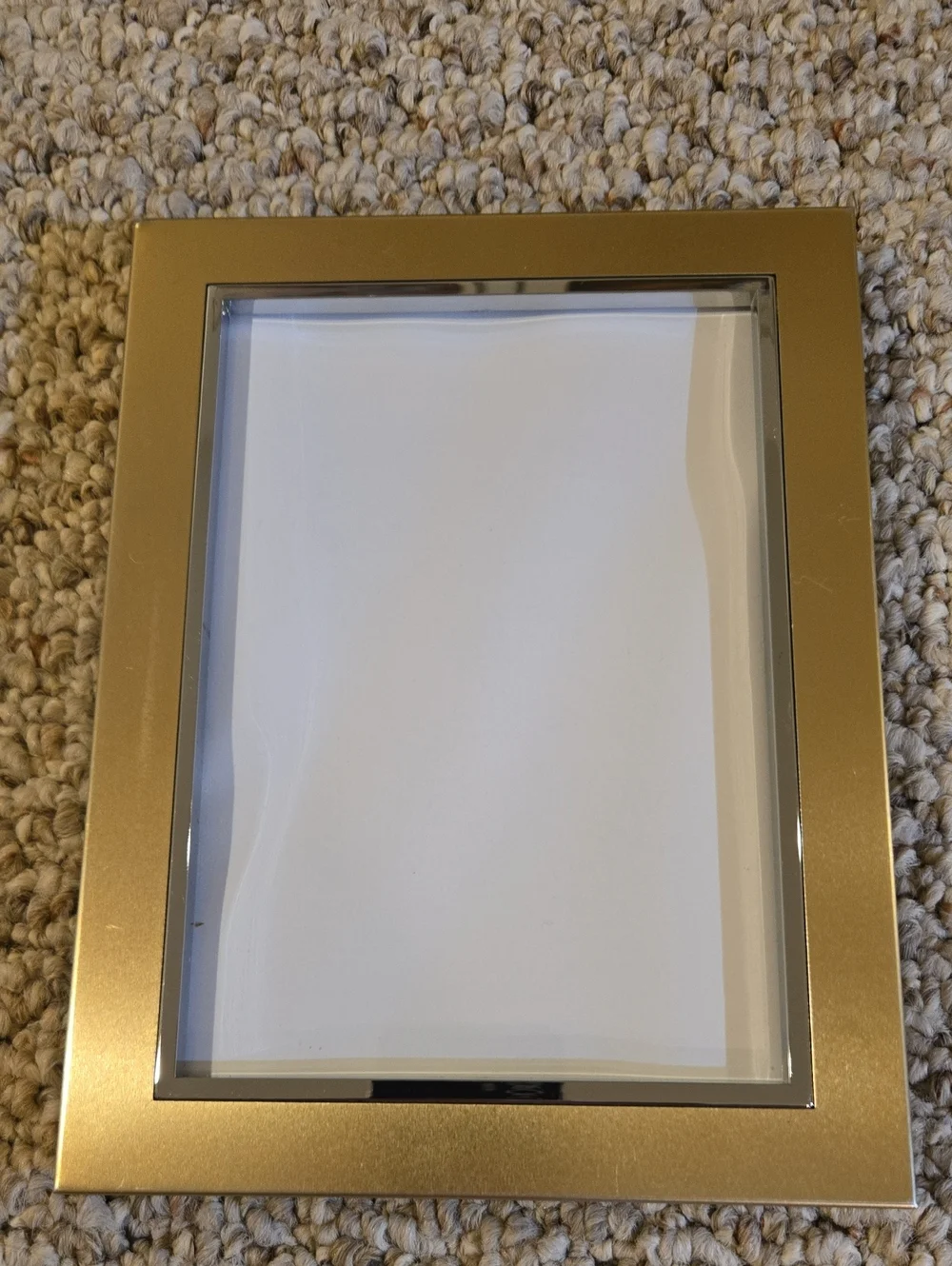 Brushed Brass & Silvertone Frame - 4.5